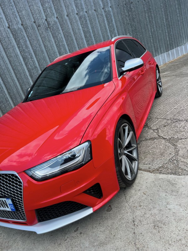 Application de film de protection de carrosserie transparent PPF XPEL sur une Audi RS6 à Lille